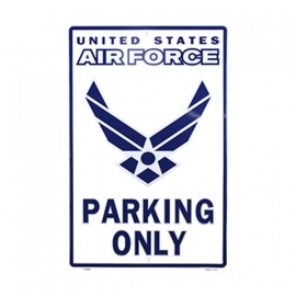 Metalen plaat United States Air force parking only USAF - 40 x 30 cm.
