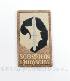 KCT Korps Commandotroepen Scorpion 1 NLD SOLTG Special Operations Land Task Group embleem - zilveren dolk voor 2 uitzendingen - met klittenband - 9 x 5 cm