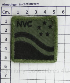 Defensie NVC Nationaal VoorlichtingsCentrum borstembleem - met klittenband - 5 x 5 cm - origineel