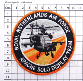 KLu Koninklijke Luchtmacht embleem RNLAF "Apache Solo Display Team" - met klittenband - diameter 10 cm
