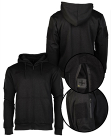 Tactical Hoodie Sweatshirt met klittenband - BLACK
