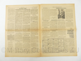 WO2 Duitse krant Frankische Tageszeitung nr. 239 11 oktober 1944 - 47 x 32 cm - origineel