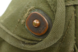 KL Veldfles met RVS beker en canvas hoes - 22 x 14 x 9 cm - origineel