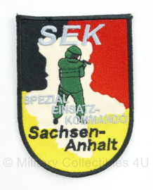 Duitse SEK Special Einsatz-kommando Sachsen-Anhalt embleem - 10 x 7 cm - origineel