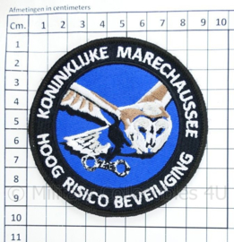 KMAR Koninklijke Marechaussee Hoog Risico Beveiliging embleem - met klittenband - diameter 9 cm