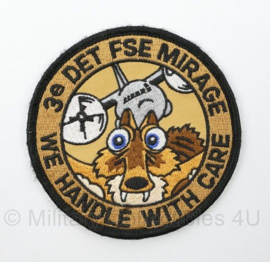 RNLAF Royal Netherlands Air Force 3e DET FSE Mirage Camp Mirage Dubai met Scrat embleem met klittenband - diameter 9 cm - origineel