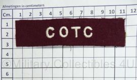 WO2 Canadese COTC Canadian Officers' Training Corps shoulder title - 11 x 2,5 cm - origineel