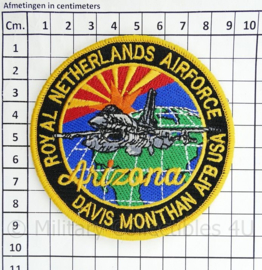 Royal Netherlands Airforce Davis Monthan AFB ISA Arizona embleem  met klittenband- 9 cm. diameter