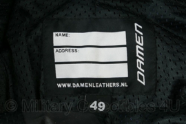Moderne blauwe Nederlandse KMAR marechaussee motorbroek - met reflectie - merk Damen - maat 53   - origineel