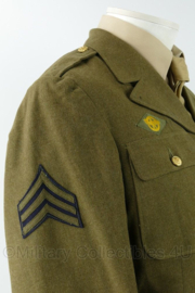 WO2 US Army Sergeant Class A jacket januari 1942 - maat 36R = NL maat 46 regular - origineel