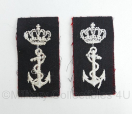 Koninklijke Marine  Dienstvak emblemen zeldzaam  - 8,5 x 4 cm - origineel