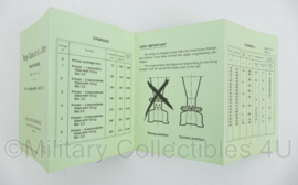 Defensie en KMARNS Korps Mariniers Range Tables for 81mm Mortar Short Barrel instructie - 13,5 x 10 cm - origineel