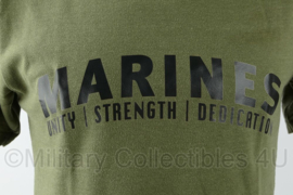 KMARS Korps Mariniers Marines Unity Strength Dedication 1665 shirt groen - maat Small - gedragen - origineel