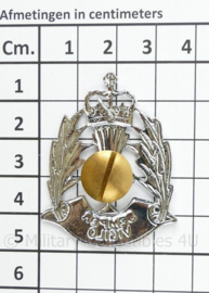 Schotse politie pet insigne met schroef Semper Vigilo - 4½ x 3½ cm - origineel
