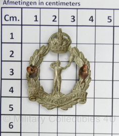 WO2 Britse Forewarned is Forearmed Royal Observer Corps cap badge - King's crown - 4,5 x 3,5 cm - origineel