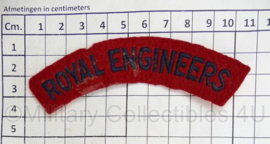 Britse leger Royal Engineers shoulder titles PAAR - 10,5 x 3,5 cm - origineel