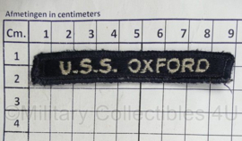 USN US Navy USS Oxford shoulder title - 9 x 2 cm - origineel