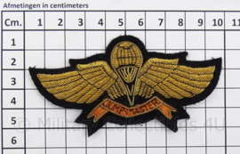 Embroidered Jumpmaster embleem luxe variant - wing - zwart - 9 x 5 cm - origineel