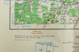 WW2 British War Office map 1943 Central Europe Berlin - 83 x 64 cm - origineel