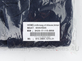 Kmar Koninklijke Marechaussee  (ook gebruikt door Marine) donkerblauw Hemd rolkraag - koud weer - 6575/9505, 8090/8595 of 8595/9505 - NIEUW in verpakking - origineel