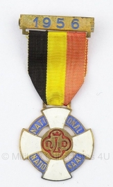 Belgische herinneringsmedaille van een bedevaart NDL = Notre Dames de Lourdes  1956 bronzen medaille - Origineel