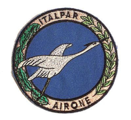 Italiaanse leger embleem Folgore Missione Italpar Airone - 9 cm. diameter - origineel