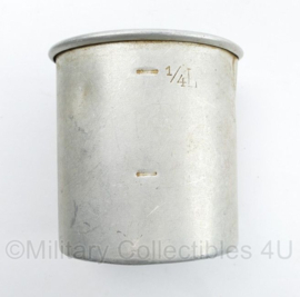 Wo2 Duitse Aluminium drinkbeker  - inhoud 1/4 Liter - origineel