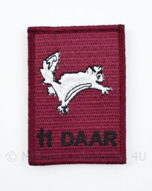 11DAAR Dutch Airborne Art Rangers embleem - met klittenband - 8 x 5,5 cm