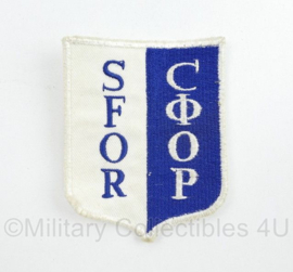 Defensie SFOR embleem - 8 x 6,5 cm - origineel