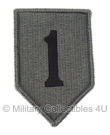 US Army Foliage patch - 1st Infantry Division - Big Red One - met klittenband - 10 x 6 cm - voor ACU camo uniform - origineel