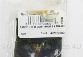 US Army BDU Combat parawing badge met ster - 2 stuks in verpakking - origineel