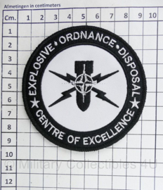 NATO EOD COE Explosive Ordnance Disposal Centre of Excellence embleem - met klittenband - diameter 9 cm