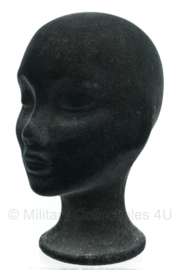 Piepschuim Dames hoofd zwart fluweel - 15 x 20 x 30 cm - origineel