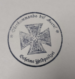 Duitse WO2 stempel (met moderne houder) Oberkommando des Heeres met Duits Kruis