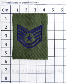USAF US AIRFORCE GVT epaulet voor de borst van de Goretex jas -  rang Technical Sergeant - per stuk - 5,5 x 4 cm -  origineel