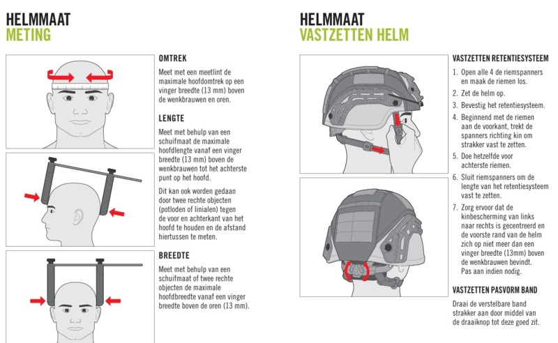 Revision Galvion Doks Helm Baltskin Viper P6N groen met NFP Green cover - maat 4 (56,4 tm. 61 cm.) = Large  - gedragen - origineel