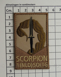KL Nederlandse leger Korps Commandotroepen Scorpion embleem - met klittenband - 8,3 x 5 cm