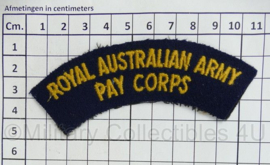 Australian Army shoulder title ENKEL Royal Australian Army Pay Corps - 10,5 x 4 cm - origineel