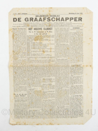 krant Geldersch dagblad De Graafschapper van 25 juni 1945 - origineel