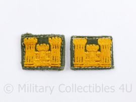 US Army naoorlogs engineer branch insignia PAAR - 3 x 2,5 cm - origineel