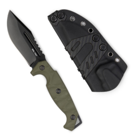 Gevechtsmes G10 'Ridge' M. Kydex schede - groen of zwart - 24½ cm lang - nieuw