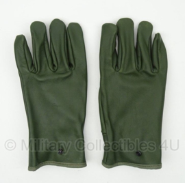 Groene leren leger handschoenen ongebruikt - GEVOERD - maat 8,5 - origineel