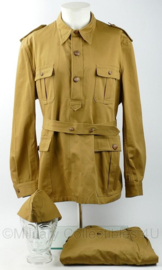 WO2 Italian Tropical Troops M1940 Camoiotto Satura shirt met Capri pants en cap - maat Large - nieuw - replica