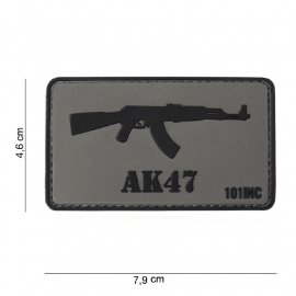 Embleem 3D PVC - met klittenband -  AK47 Kalshnikov patch - 7,9 x 4,6  cm