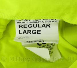 Britse Politie lightweight jacket High Visability met portofoon houders - nieuw met epauletten en met nr van agent - Large Regular - origineel