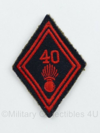 Franse 40'eme Regiment d'Infanterie - 8 x 5 cm -  origineel