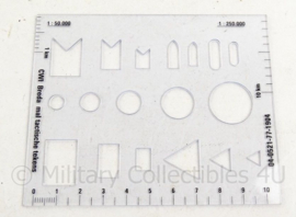 KL Landmacht CWI Breda mal met tactische tekens - 9 x 11 cm - origineel