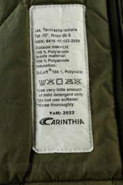 Carinthia jas thermische isolatie tot -10°C - maat Small - beschadiging op rug  - origineel