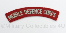 Britse leger Mobile Defence Corps shoulder title - 10,5 x 3 cm - origineel