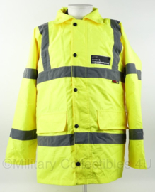 Britse politie parka MET warm ondervest IMMIGRATION  - geel reflecterend - maat Small tm. XL  - origineel